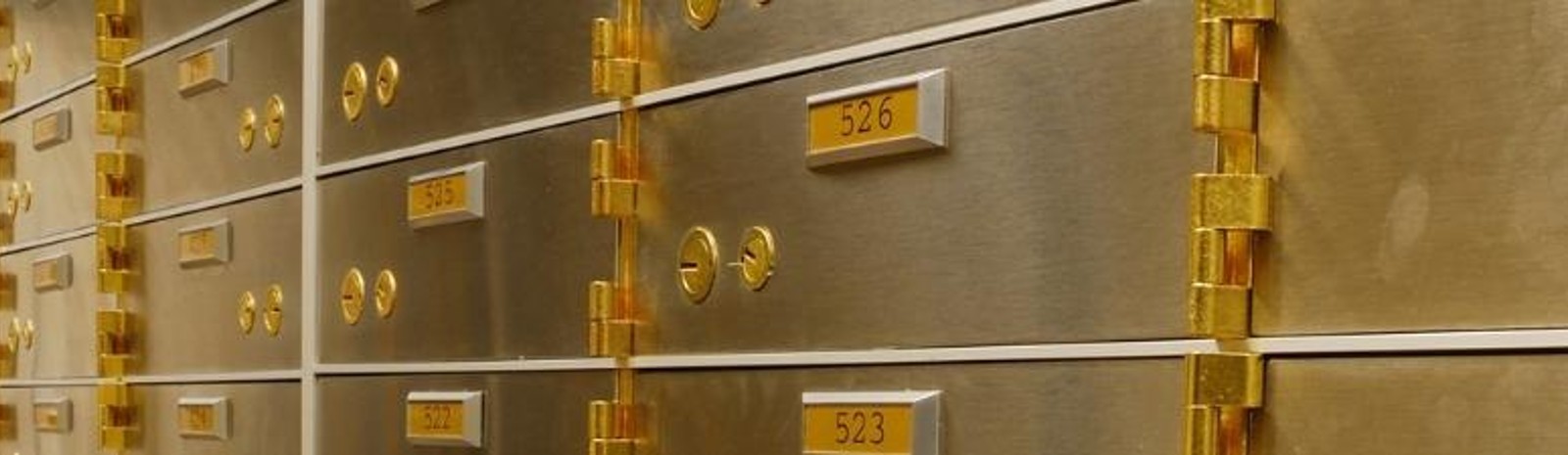 Vault safe deposit boxes.
